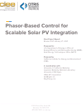 Cover page: Phasor-Based Control for Scalable Solar PV Integration