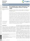 Cover page: Biocompatible metal–organic frameworks for the storage and therapeutic delivery of hydrogen sulfide