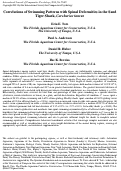 Cover page: Correlations of Swimming Patterns with Spinal Deformities in the Sand Tiger Shark, Carcharias taurus