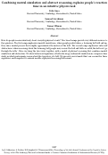 Cover page: Combining mental simulation and abstract reasoning explains people’s reaction time in an intuitive physics task