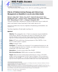 Cover page: Effects of Problem-Solving Therapy and Clinical Case Management on Disability in Low-Income Older Adults