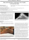 Cover page: Man with Total Knee Arthroplasty Now Unable to Extend the Joint
