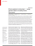 Cover page: From systems to structure — using genetic data to model protein structures