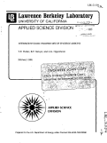 Cover page: THERMODYNAMIC PROPERTIES OF HYDROCARBONS