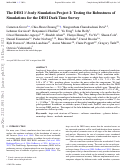 Cover page: The DESI N -body simulation project – I. Testing the robustness of simulations for the DESI dark time survey