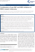 Cover page: Combination of pan-RAF and MEK inhibitors in NRAS mutant melanoma
