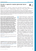 Cover page: Vinculin is required to maintain glomerular barrier integrity