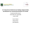 Cover page: U.S. Shared-Use Vehicle Survey Findings: Opportunities and Obstacles for Carsharing and Station Car Growth