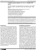 Cover page: Complete genome sequence of Anabaena variabilis ATCC 29413