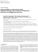 Cover page: Safety and Efficacy of Stereotactic Body Radiation Therapy in the Treatment of Pulmonary Metastases from High Grade Sarcoma