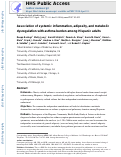 Cover page: Association of systemic inflammation, adiposity, and metabolic dysregulation with asthma burden among Hispanic adults