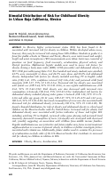 Cover page: Bimodal Distribution of Risk for Childhood Obesity in Urban Baja California, Mexico