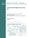 Cover page: A computer-based daylight systems design tool: