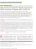 Cover page: Age and Acute Ischemic Stroke Outcome in North American Patients With COVID‐19