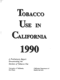 Cover page: Tobacco Use in California, 1990