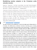 Cover page: Establishing reaction networks in the 16-electron sulfur reduction reaction