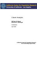 Cover page: Cohort Analysis