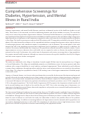 Cover page: Comprehensive Screenings for Diabetes, Hypertension, and Mental Illness in Rural India