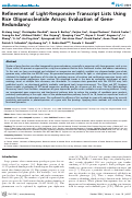 Cover page: Refinement of light-responsive transcript lists using rice oligonucleotide arrays: evaluation of gene-redundancy.