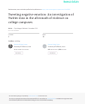 Cover page: Tweeting Negative Emotion: An Investigation of Twitter Data in the Aftermath of Violence on College Campuses