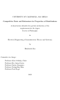 Cover page: Competitive tests and estimators for properties of distributions