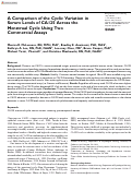 Cover page: A comparison of the cyclic variation in serum levels of CA125 across the menstrual cycle using two commercial assays.