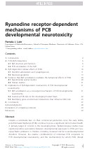 Cover page: Ryanodine receptor-dependent mechanisms of PCB developmental neurotoxicity