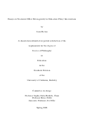 Cover page: Essays on Treatment Effect Heterogeneity in Education Policy Interventions