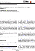 Cover page: Perceptions and responses of Pacific Island fishers to changing coral reefs