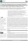 Cover page: A Double-Blind Randomized Trial to Investigate Mechanisms of Antidepressant-Related Dysfunctional Arousal in Depressed or Anxious Youth at Familial Risk for Bipolar Disorder