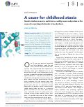 Cover page: A cause for childhood ataxia