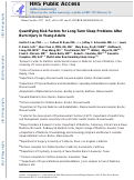 Cover page: Quantifying Risk Factors for Long-Term Sleep Problems After Burn Injury in Young Adults