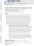 Cover page: Cognitive deficits in bipolar disorders: Implications for emotion