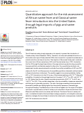 Cover page: Quantitative approach for the risk assessment of African swine fever and Classical swine fever introduction into the United States through legal imports of pigs and swine products