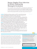 Cover page: Herpes Simplex Virus Infection in Infants Undergoing Meningitis Evaluation