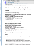 Cover page: Clinical Nurse Leader Knowledge Production to Quality Improvement in a Seamless Trajectory