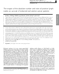 Cover page: The impact of the absolute number and ratio of positive lymph nodes on survival of endometrioid uterine cancer patients