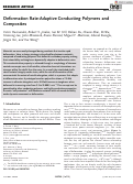 Cover page: Deformation Rate‐Adaptive Conducting Polymers and Composites