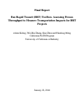 Cover page: Bus Rapid Transit (BRT) Toolbox: Assessing Person Throughput to Measure Transportation Impacts for BRT Projects
