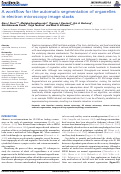 Cover page: A workflow for the automatic segmentation of organelles in electron microscopy image stacks