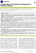 Cover page: Longitudinal Choroidal Development in Preterm Infants.