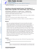 Cover page: Exporting an Inherently Harmful Product: The Marketing of Virginia Slims Cigarettes in the United States, Japan, and Korea