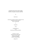 Cover page: Viewpoints in the Korean Verbal Complex: Evidence, Perception, Assessment, and Time