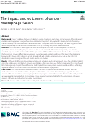 Cover page: The impact and outcomes of cancer-macrophage fusion