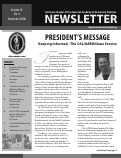 Cover page: President’s Message: Keeping Informed – The CAL/AAEM News Service