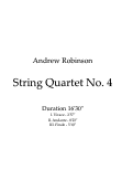Cover page: String Quartet No. 4