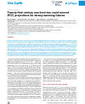 Cover page: Twenty-first century sea-level rise could exceed IPCC projections for strong-warming futures