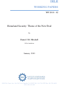 Cover page: Homeland Security: Theme of the New Deal