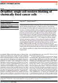 Cover page: DropBlot: single-cell western blotting of chemically fixed cancer cells.