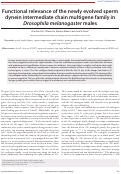 Cover page: Functional relevance of the newly evolved sperm dynein intermediate chain multigene family in Drosophila melanogaster males